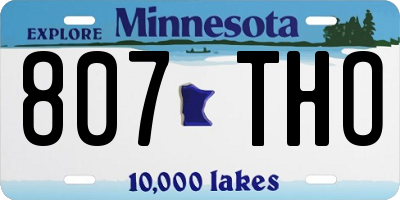 MN license plate 807THO