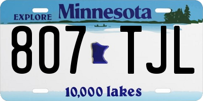 MN license plate 807TJL