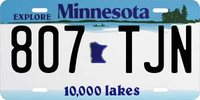 MN license plate 807TJN