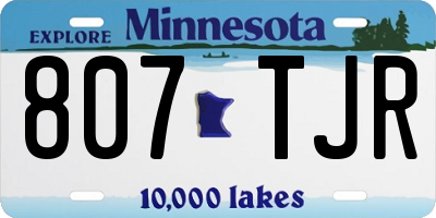 MN license plate 807TJR