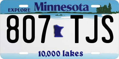 MN license plate 807TJS