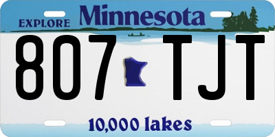MN license plate 807TJT