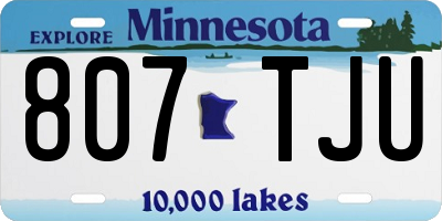 MN license plate 807TJU