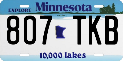 MN license plate 807TKB