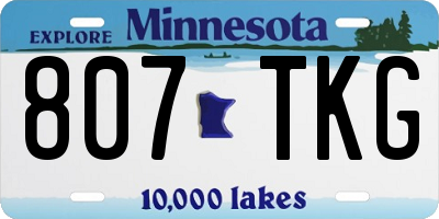 MN license plate 807TKG