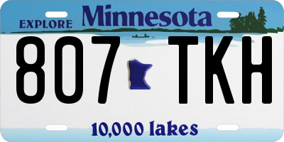 MN license plate 807TKH