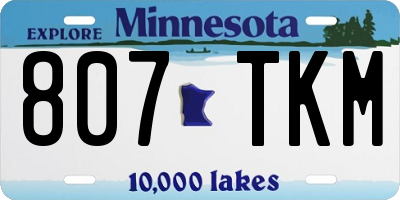 MN license plate 807TKM