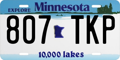 MN license plate 807TKP