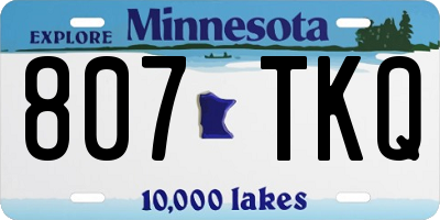 MN license plate 807TKQ