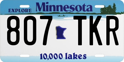 MN license plate 807TKR