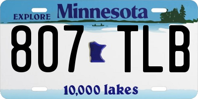 MN license plate 807TLB