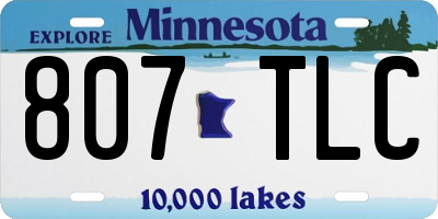 MN license plate 807TLC
