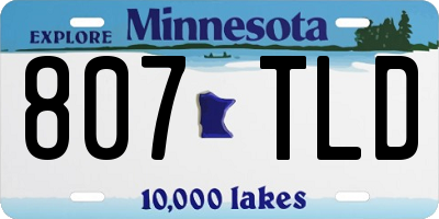 MN license plate 807TLD