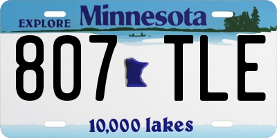 MN license plate 807TLE