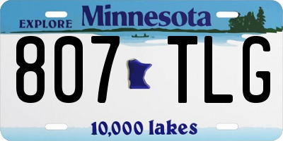 MN license plate 807TLG