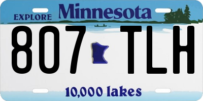 MN license plate 807TLH