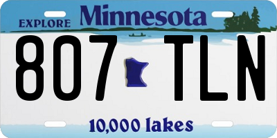 MN license plate 807TLN