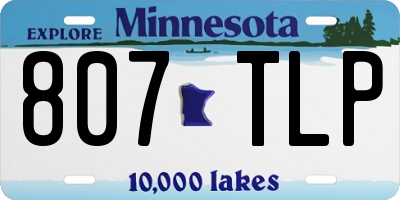 MN license plate 807TLP