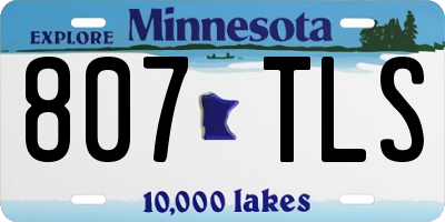 MN license plate 807TLS