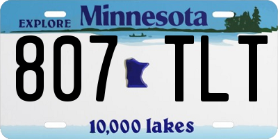 MN license plate 807TLT