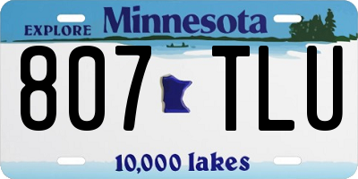 MN license plate 807TLU