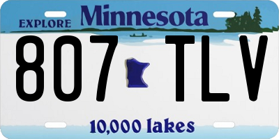 MN license plate 807TLV