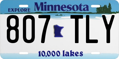 MN license plate 807TLY