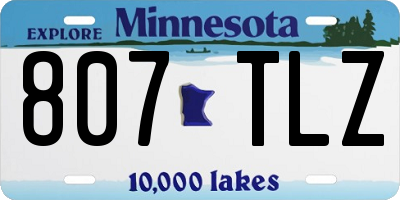 MN license plate 807TLZ