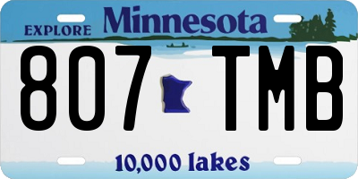 MN license plate 807TMB