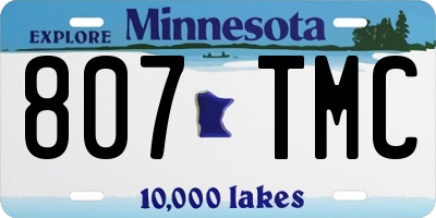 MN license plate 807TMC