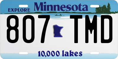 MN license plate 807TMD
