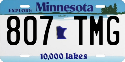 MN license plate 807TMG