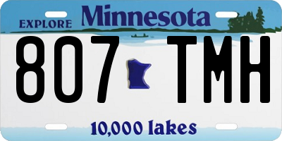 MN license plate 807TMH