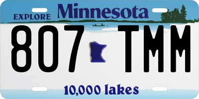 MN license plate 807TMM
