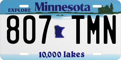 MN license plate 807TMN