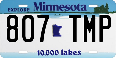 MN license plate 807TMP