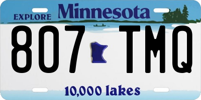 MN license plate 807TMQ