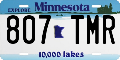MN license plate 807TMR