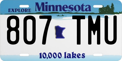 MN license plate 807TMU