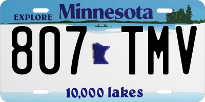 MN license plate 807TMV