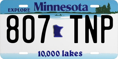 MN license plate 807TNP