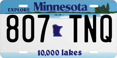 MN license plate 807TNQ