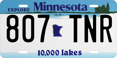 MN license plate 807TNR