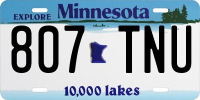 MN license plate 807TNU