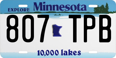 MN license plate 807TPB