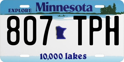 MN license plate 807TPH