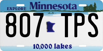 MN license plate 807TPS