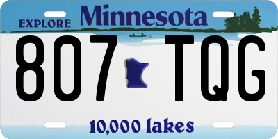 MN license plate 807TQG