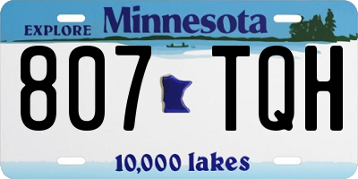 MN license plate 807TQH