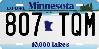MN license plate 807TQM